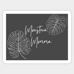 Monstera Momma (white) Sticker